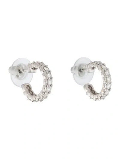 Pre-owned Earrings 18k 2.08ctw Diamond Hoop  In Multi