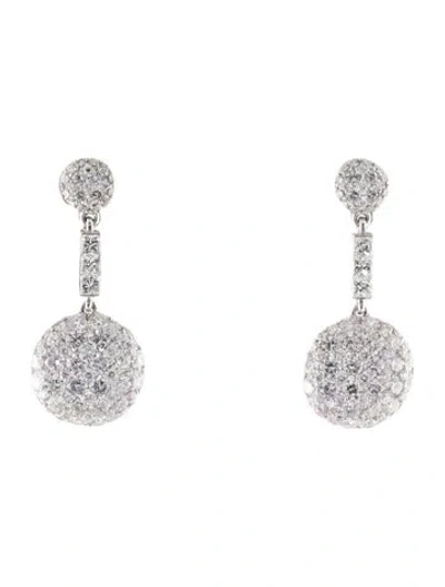 Pre-owned Earrings 18k 2.14ctw Diamond Drop  In Multi