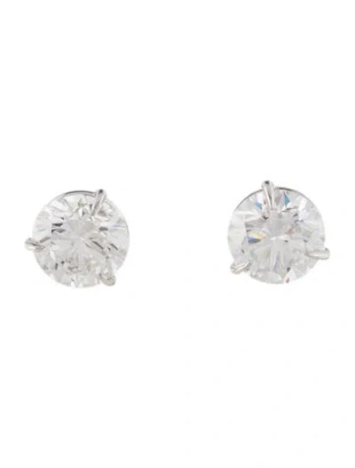 Pre-owned Earrings 18k 2.27ctw Lab-grown Diamond Stud  In Multi