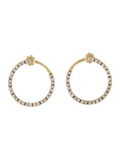 Pre-owned Earrings 18k 2.30ctw Diamond Circle  In Multi