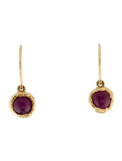 Pre-owned Earrings 18k 2.37ctw Ruby Drop  In Multi