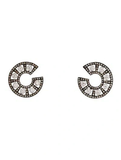 Pre-owned Earrings 18k 2.40ctw Diamond Earclip  In Multi