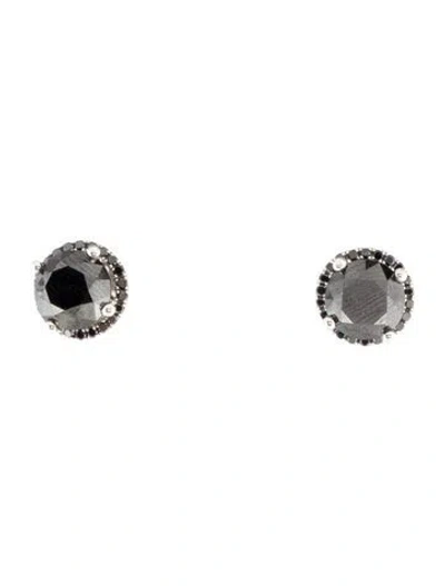 Pre-owned Earrings 18k 2.57ctw Diamond Stud  In Multi