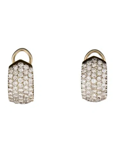 Pre-owned Earrings 18k 2.64ctw Diamond Earclips In Multi