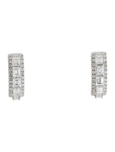 Pre-owned Earrings 18k 2.70ctw Diamond Hoop  In Multi