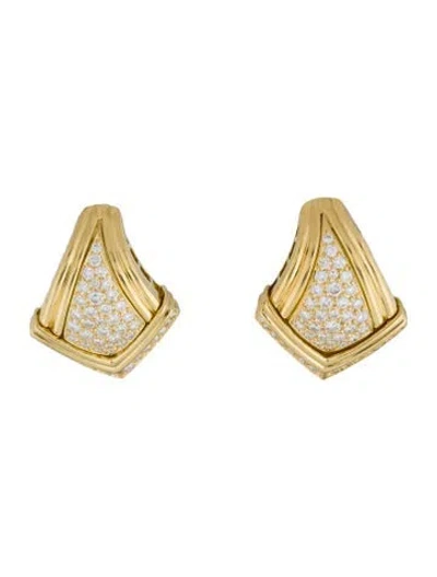 Pre-owned Earrings 18k 2.88ctw Diamond Earclip In Multi
