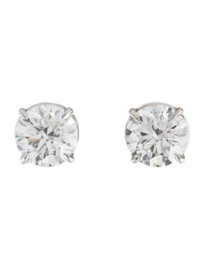 Pre-owned Earrings 18k 3.00ctw Diamond Stud  In Multi