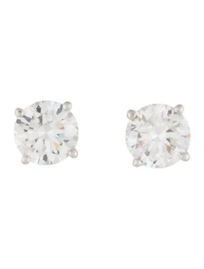 Pre-owned Earrings 18k 3.00ctw Lab-grown Diamond Stud  In Multi
