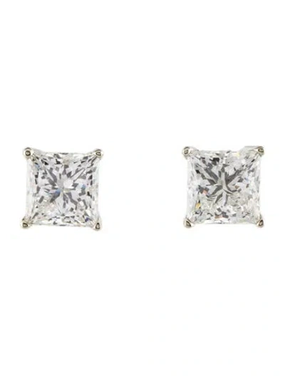 Pre-owned Earrings 18k 3.18ctw Lab-grown Diamond Stud  In Multi