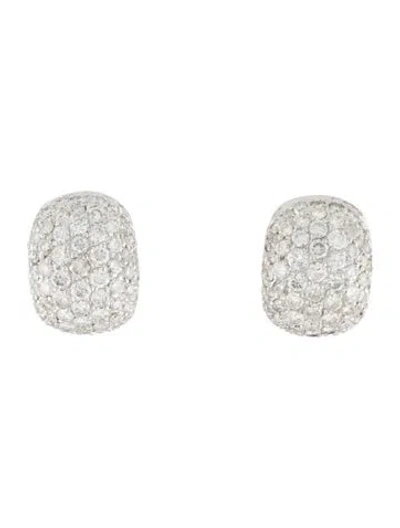 Pre-owned Earrings 18k 3.62ctw Diamond Drop  In Multi