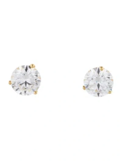 Pre-owned Earrings 18k 4.08ctw Lab-grown Diamond Stud  In Multi
