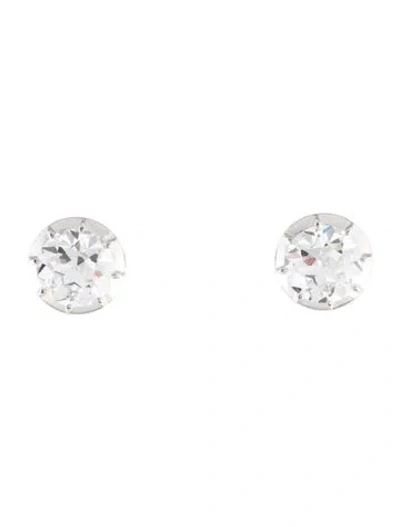 Pre-owned Earrings 18k 4.10ctw Lab-grown Diamond Stud  In Multi