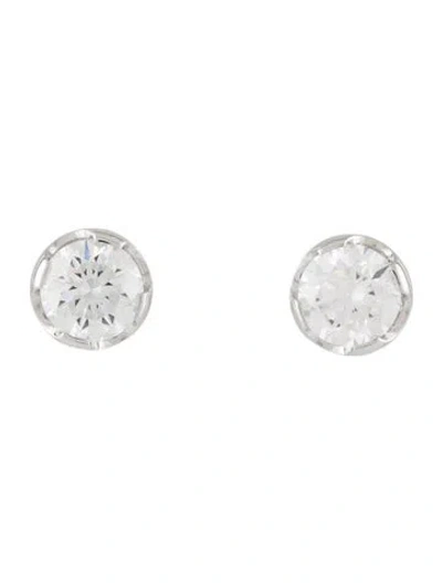 Pre-owned Earrings 18k 4.30ctw Lab-grown Diamond Stud  In Multi