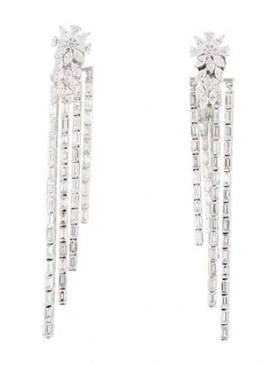 Pre-owned Earrings 18k 4.64ctw Diamond Convertible Drop  In Multi