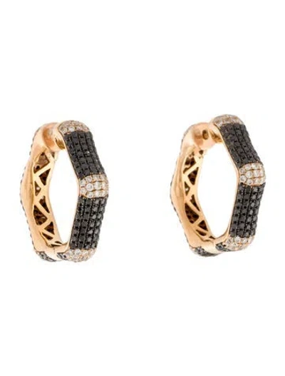 Pre-owned Earrings 18k 4.75ctw Diamond Hoop  In Multi