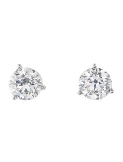Pre-owned Earrings 18k 5.01ctw Lab-grown Diamond Stud  In Multi