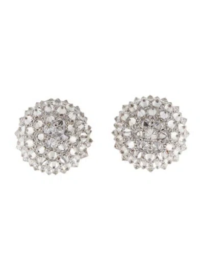 Pre-owned Earrings 18k 5.16ctw Diamond Stud  In Multi