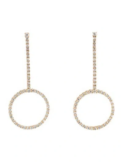 Pre-owned Earrings 18k 5.22ctw Diamond Drop  In Multi