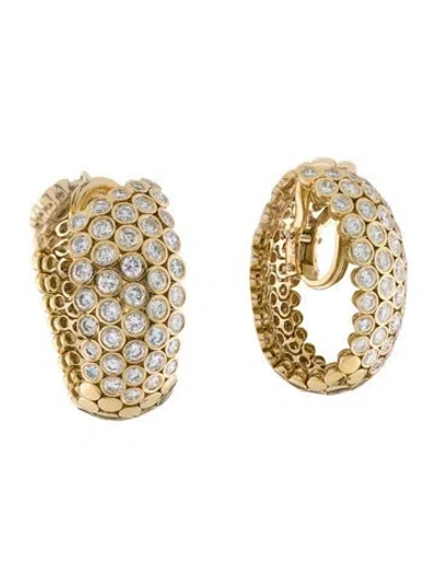 Pre-owned Earrings 18k 5.60ctw Diamond Clip-on To Post Convertible  In Multi