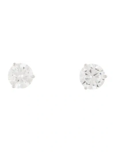 Pre-owned Earrings 18k 6.09ctw Lab-grown Diamond Stud  In Multi