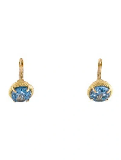 Pre-owned Earrings 18k 7.00ctw Synthetic Spinel Drop  In Multi