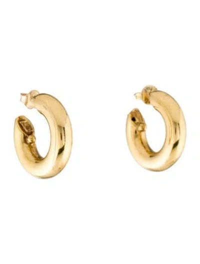 Pre-owned Earrings 18k Chunky Hoop  In Multi