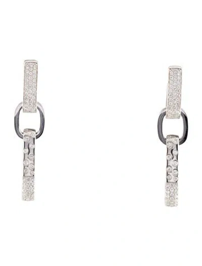 Pre-owned Earrings 18k Diamond Convertible Drop  In Multi