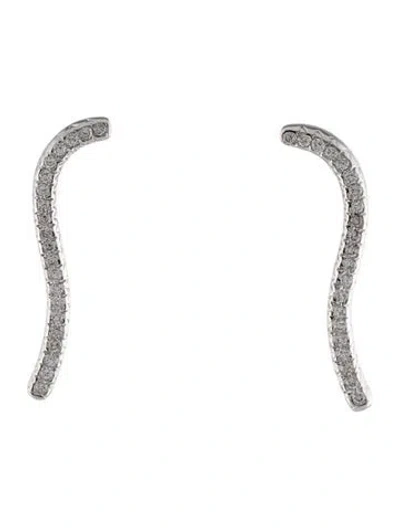Pre-owned Earrings 18k Diamond Drop  In Multi
