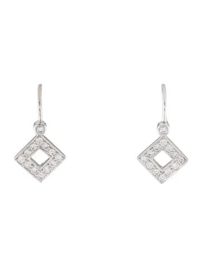 Pre-owned Earrings 18k Diamond Drop  In Multi