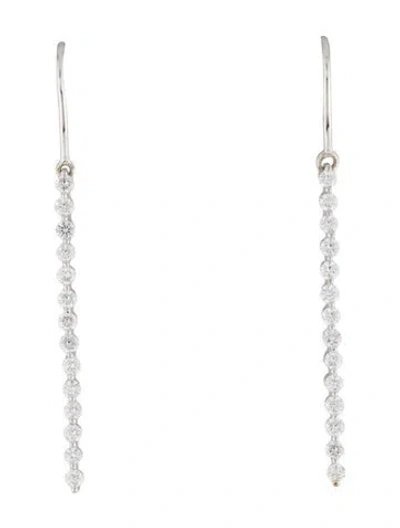 Pre-owned Earrings 18k Diamond Drop  In Multi