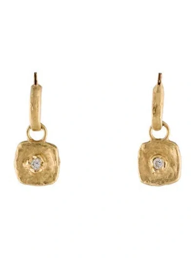 Pre-owned Earrings 18k Diamond Drop  In Multi