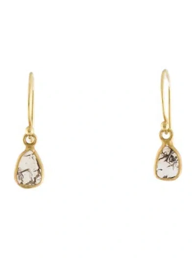 Pre-owned Earrings 18k Diamond Drop  In Multi