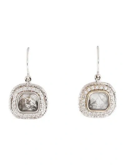 Pre-owned Earrings 18k Diamond Drop  In Multi