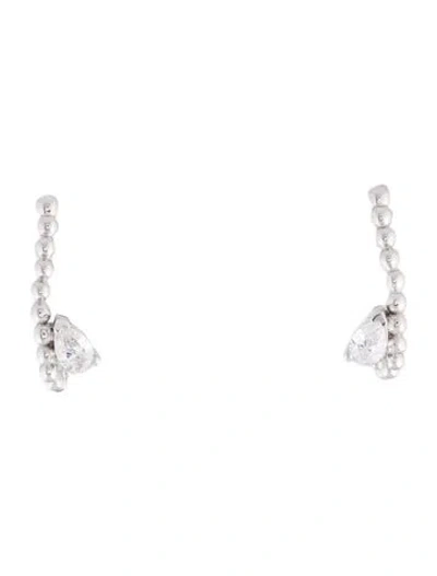 Pre-owned Earrings 18k Diamond Drop  In Multi