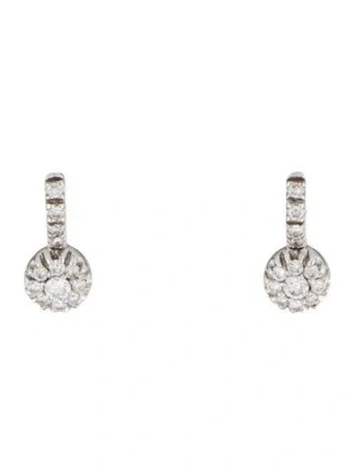 Pre-owned Earrings 18k Diamond Drop  In Multi