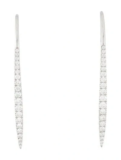 Pre-owned Earrings 18k Diamond Drop  In Multi