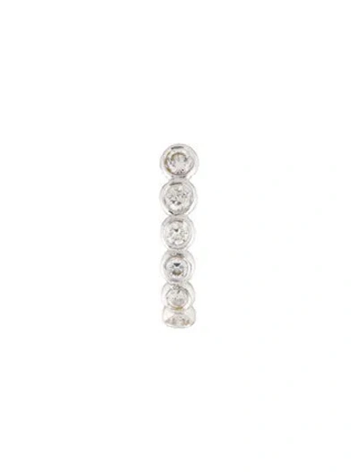 Pre-owned Earrings 18k Diamond Drop Single Earring In Multi