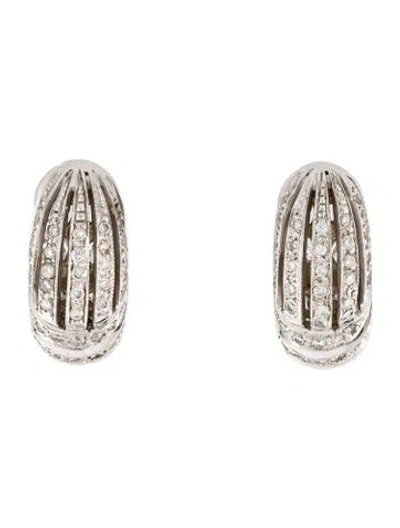 Pre-owned Earrings 18k Diamond Earclip  In Multi