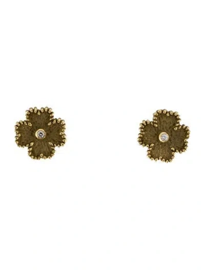 Pre-owned Earrings 18k Diamond Earclip  In Multi