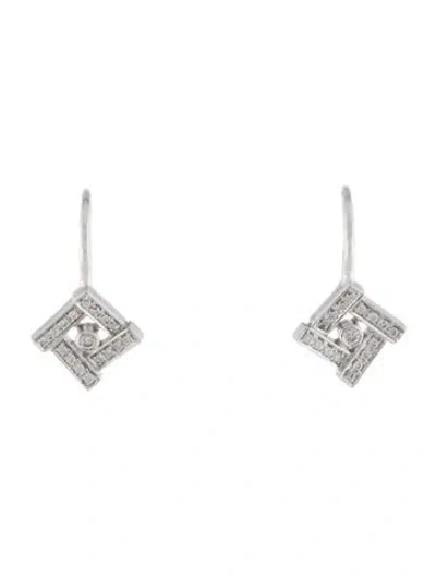 Pre-owned Earrings 18k Diamond  In Multi