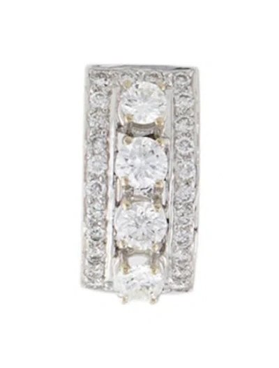 Pre-owned Earrings 18k Diamond Single Earring In Multi