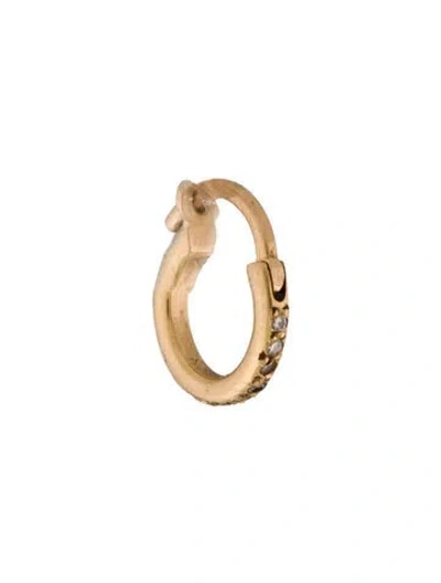 Pre-owned Earrings 18k Diamond Single Huggie Earring In Multi