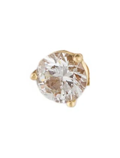Pre-owned Earrings 18k Diamond Single Stud Earring In Multi