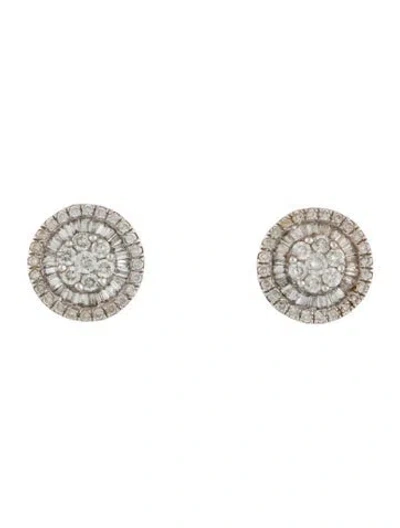 Pre-owned Earrings 18k Diamond Stud  In Multi