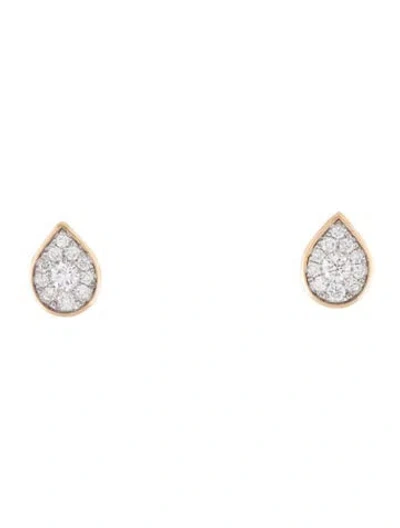 Pre-owned Earrings 18k Diamond Stud  In Multi