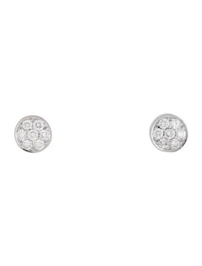 Pre-owned Earrings 18k Diamond Stud  In Multi