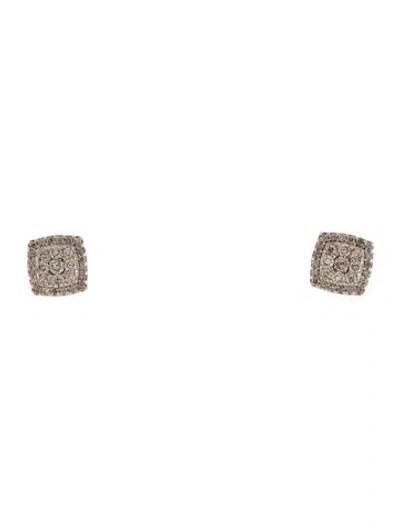 Pre-owned Earrings 18k Diamond Stud  In Multi