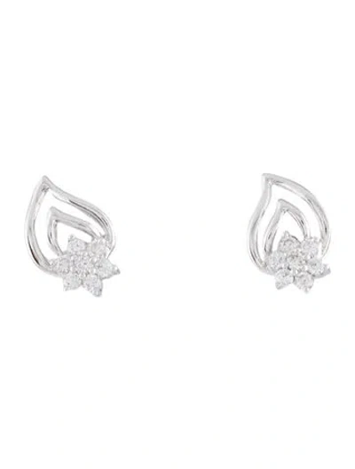 Pre-owned Earrings 18k Diamond Stud  In Multi