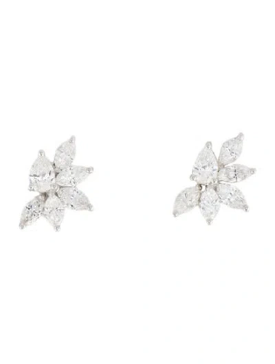 Pre-owned Earrings 18k Diamond Stud  In Multi