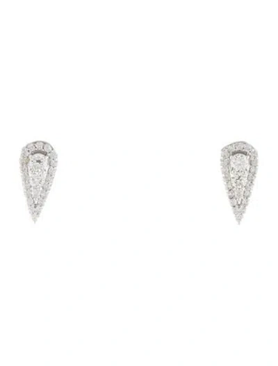 Pre-owned Earrings 18k Diamond Stud  In Multi
